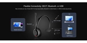 Casque téléphonique micro casque monaural bluetooth dec – vue 5