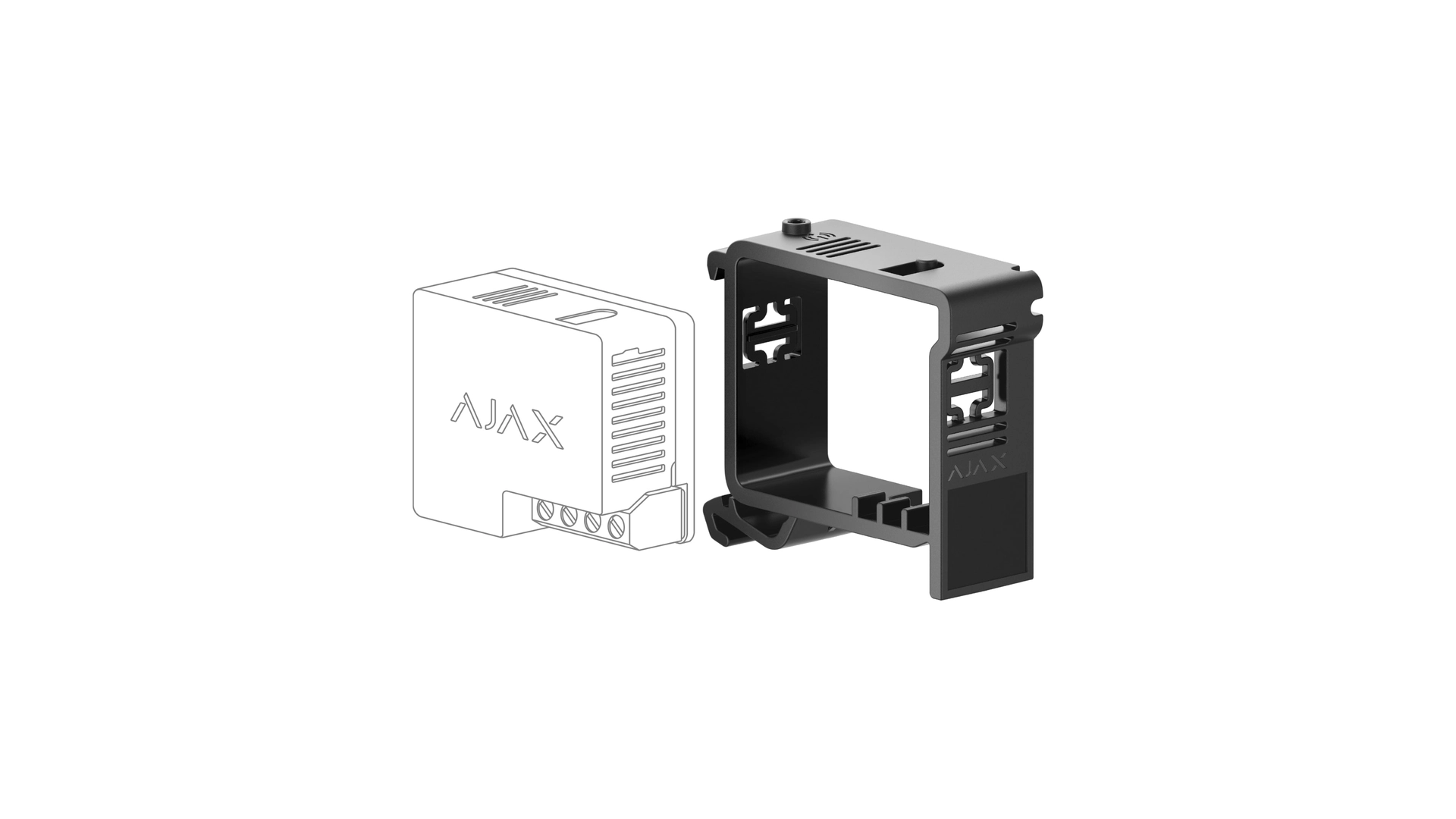 Équipement d'alarme support rail din de montage pour relay ou wallswit