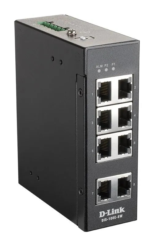 SWITCH INDUSTRIEL 8 PORTS 10/100 Format Rail-Din
