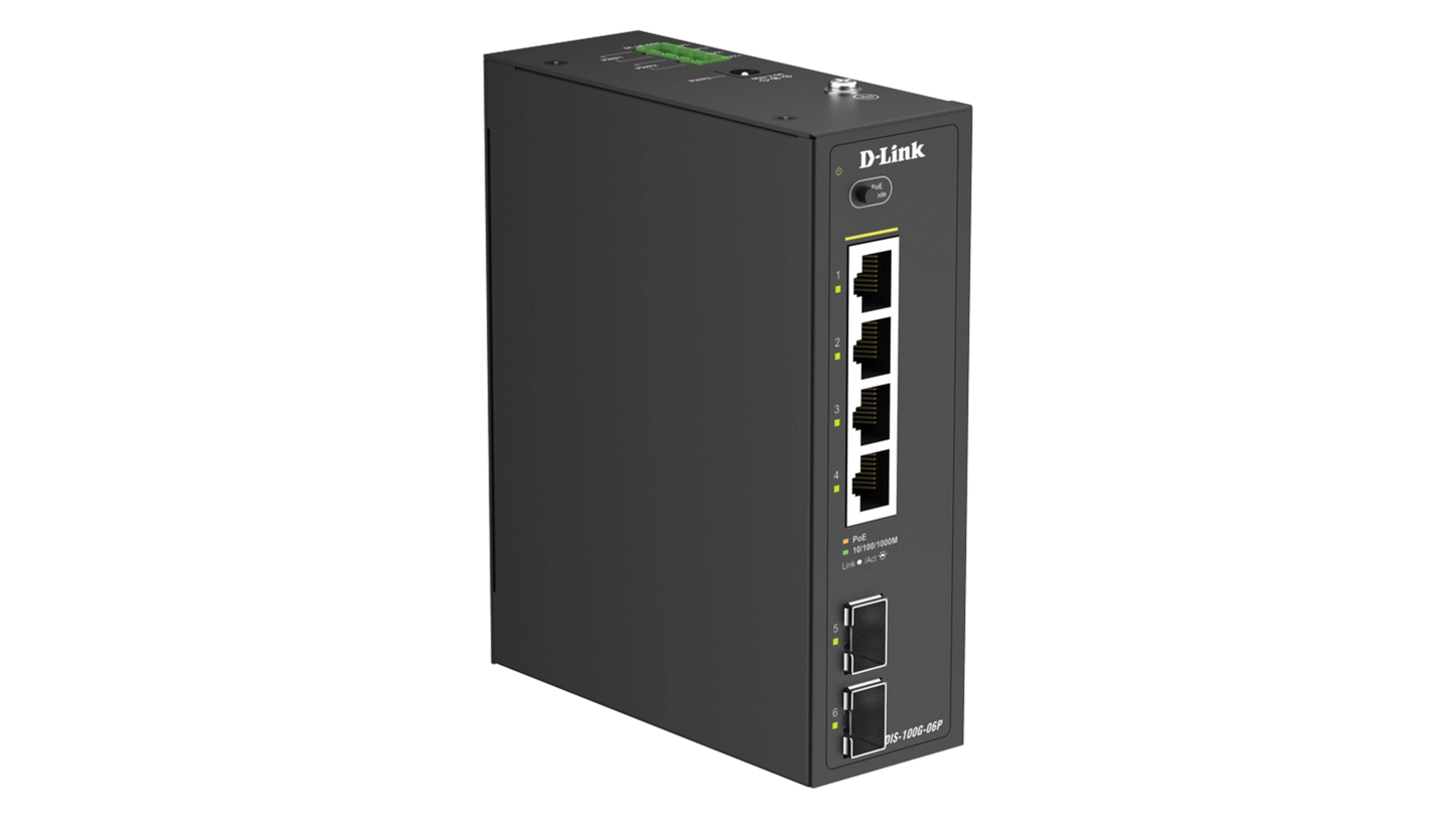 SWITCH INDUSTRIEL 4 PORTS GIGA POE+ BUDGET 120W 2 ports SFP - Format Rail-DIN - TEMP -40 a 75