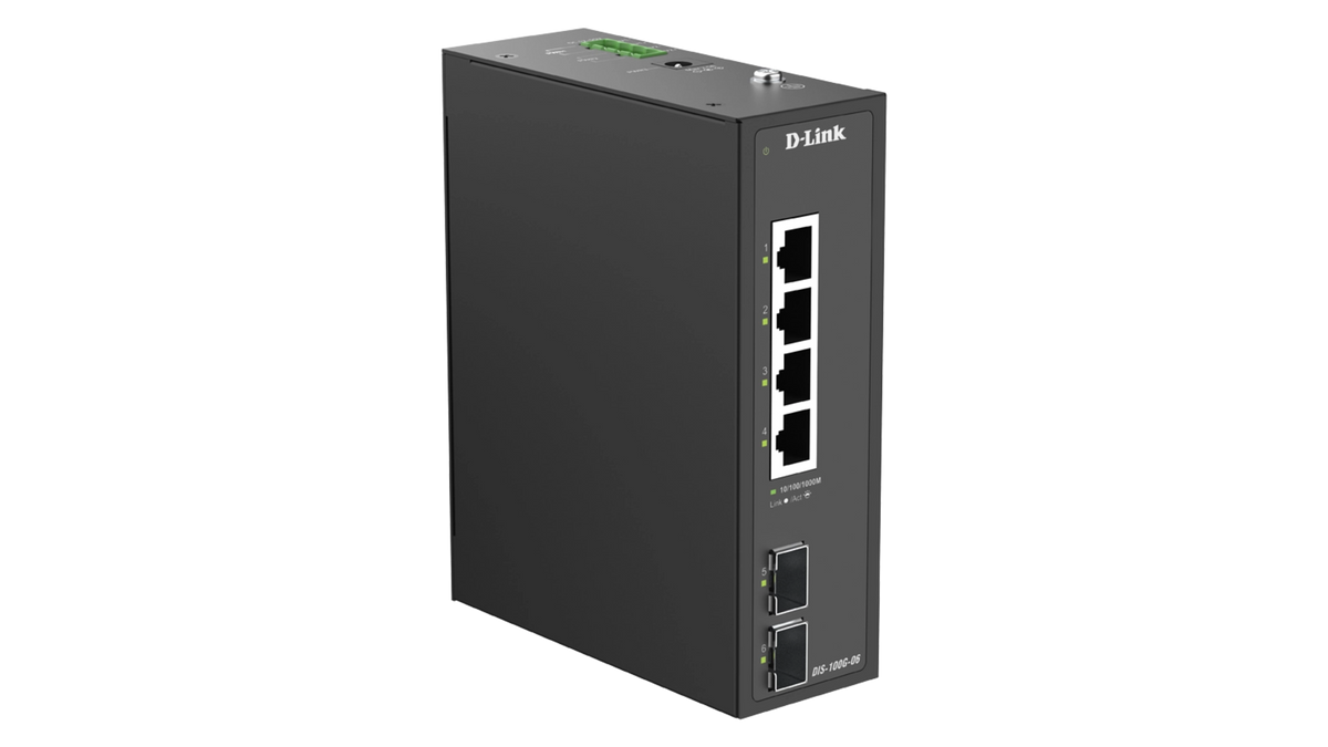SWITCH INDUSTRIEL 4 PORTS GIGA 2 ports SFP - Format Rail-DIN - TEMP -40 a 75