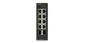 SWITCH INDUSTRIEL 8 PORTS GIGA POE+ BUDGET 240W 2 ports SFP - Format Rail-DIN - TEMP -40 a 75 – vue 3