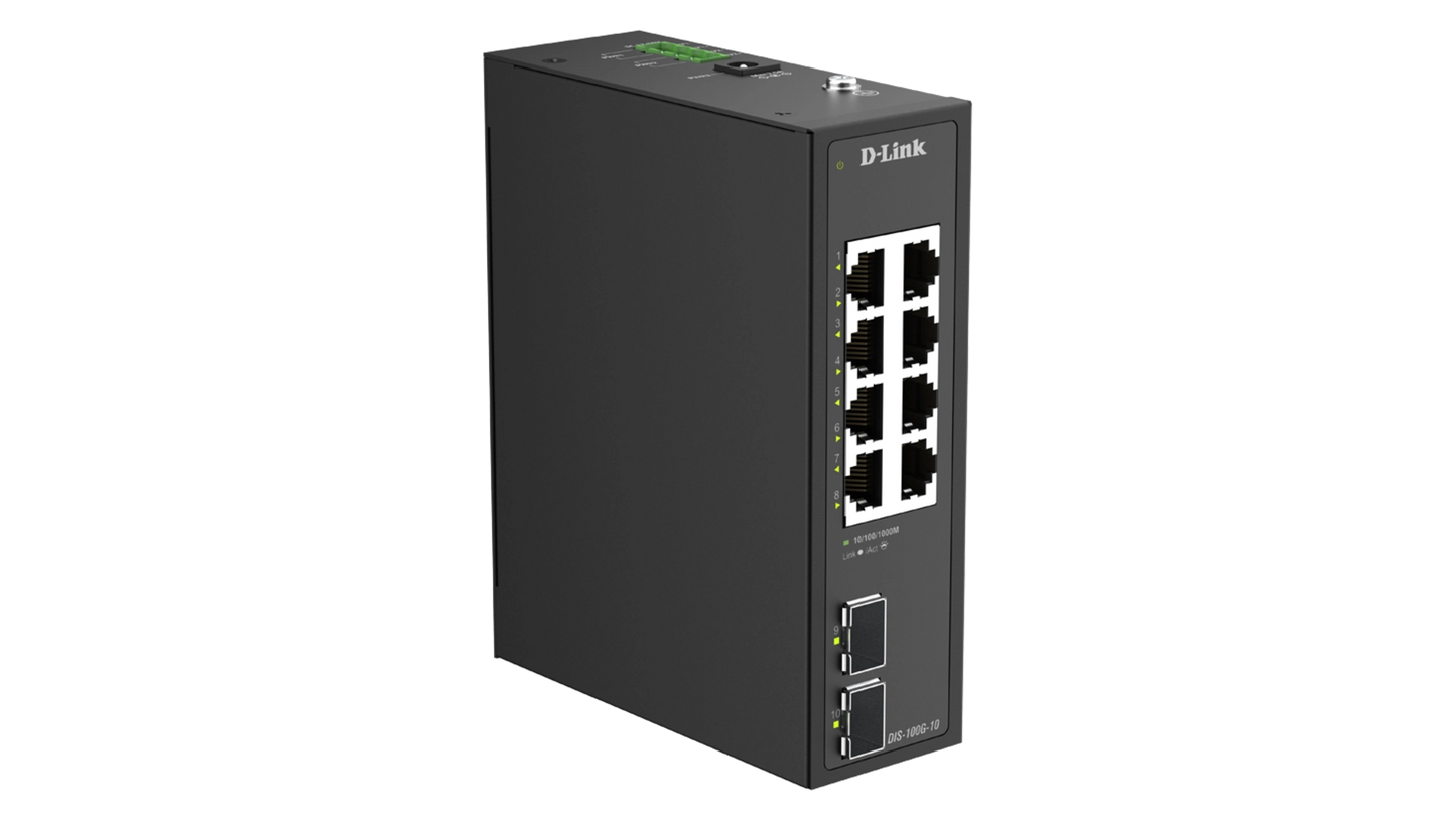 SWITCH INDUSTRIEL 8 PORTS GIGA 2 ports SFP - Format Rail-DIN - TEMP -40 a 75