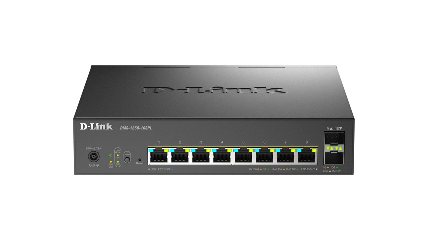 SWITCH 8P MGB POE 2 PORTS SFP+ 120W 8 ports 2,5 GbE PoE (1-2/60W - 3-8/30W)