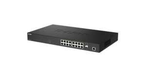 Smart+ L2+ 16 ports 2,5 GbE PoE++ 802.3bt-90W) 2 ports 10 GbE SFP+ - Budget PoE 240 W – vue 2