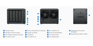 Solution de stockage réseau NAS serveur NAS 4 baies intel celron – vue 4