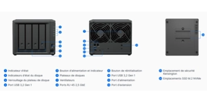 Solution de stockage réseau NAS serveur NAS 4 baies amd ryzen V1500 – vue 4