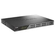24 PORTS GB POE + 4 PORTS GB SFP PORTS UPLINK GB COMBO 8 POE+ 802.3at PROTEC 6KV BUDGET POE 370W – vue 3