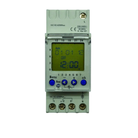 Relais électrique horloge hebd. rail din AC 1CI
