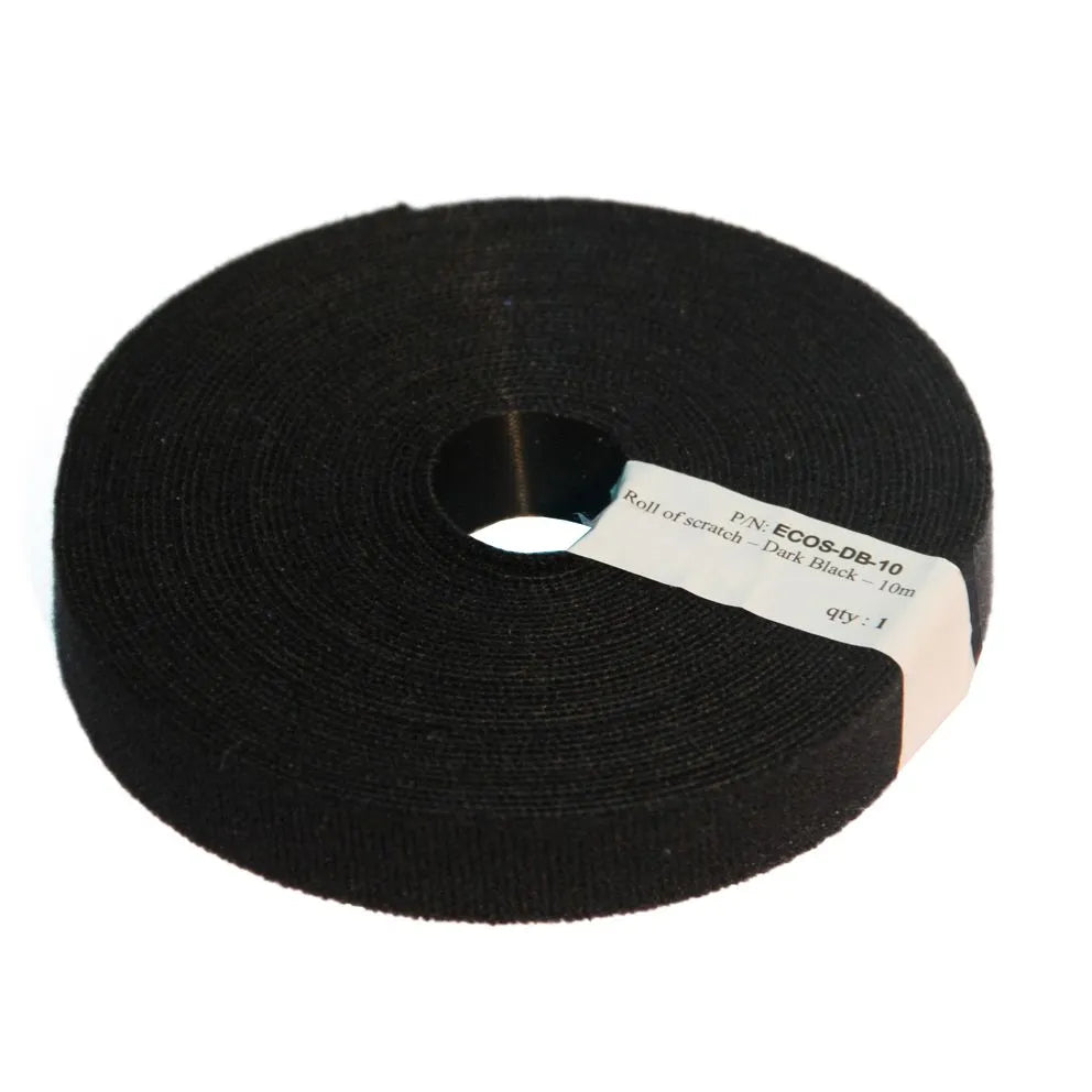 ATTACHE CÂBLE AUTO AGGRIPANT NOIR ROULEAU DE 10M SCRATCH