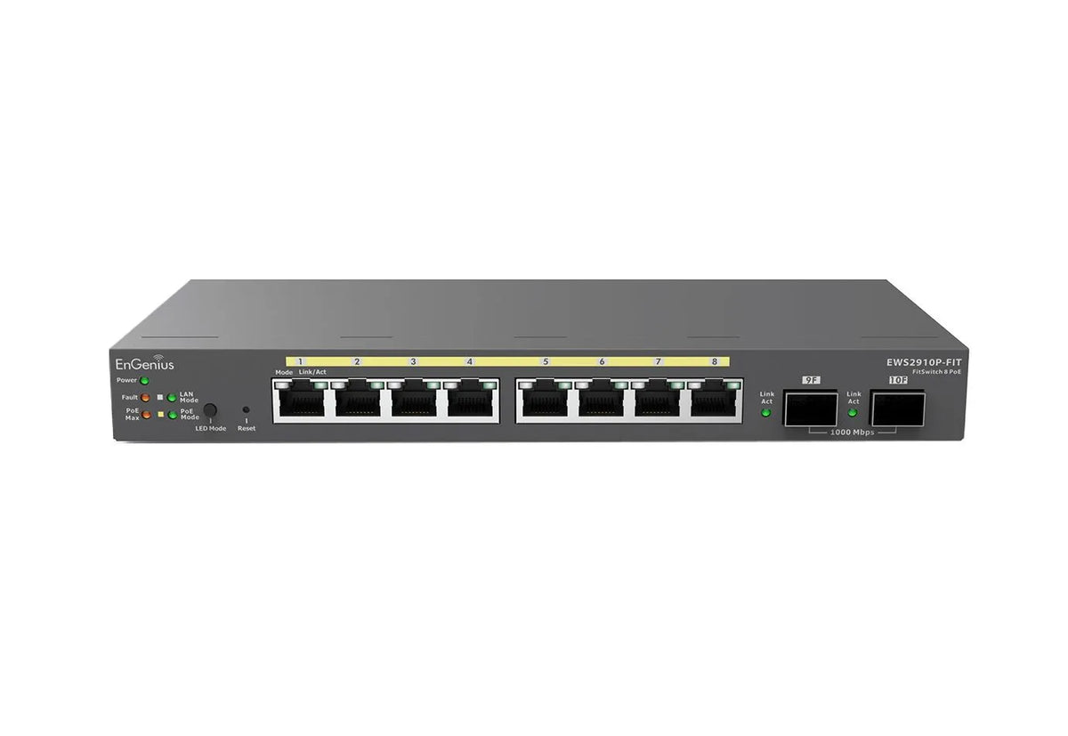 SWITCH POE 8xGbe 55W 2xGbE SFP L2 8-port GbE PoE.af/at(+) 55W, 2xSFP