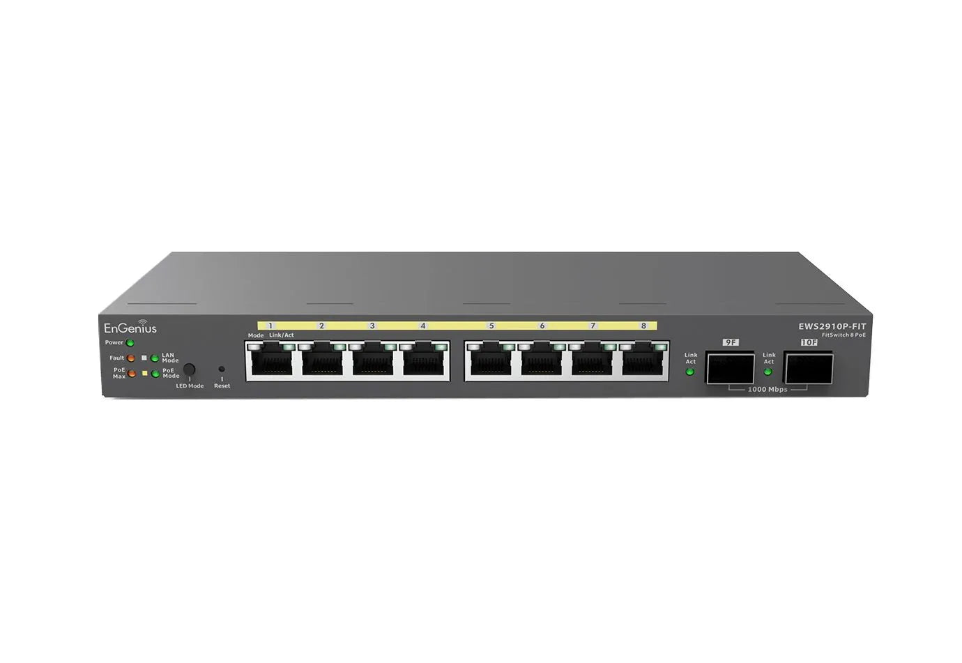SWITCH POE 8xGbe 55W 2xGbE SFP L2 8-port GbE PoE.af/at(+) 55W, 2xSFP