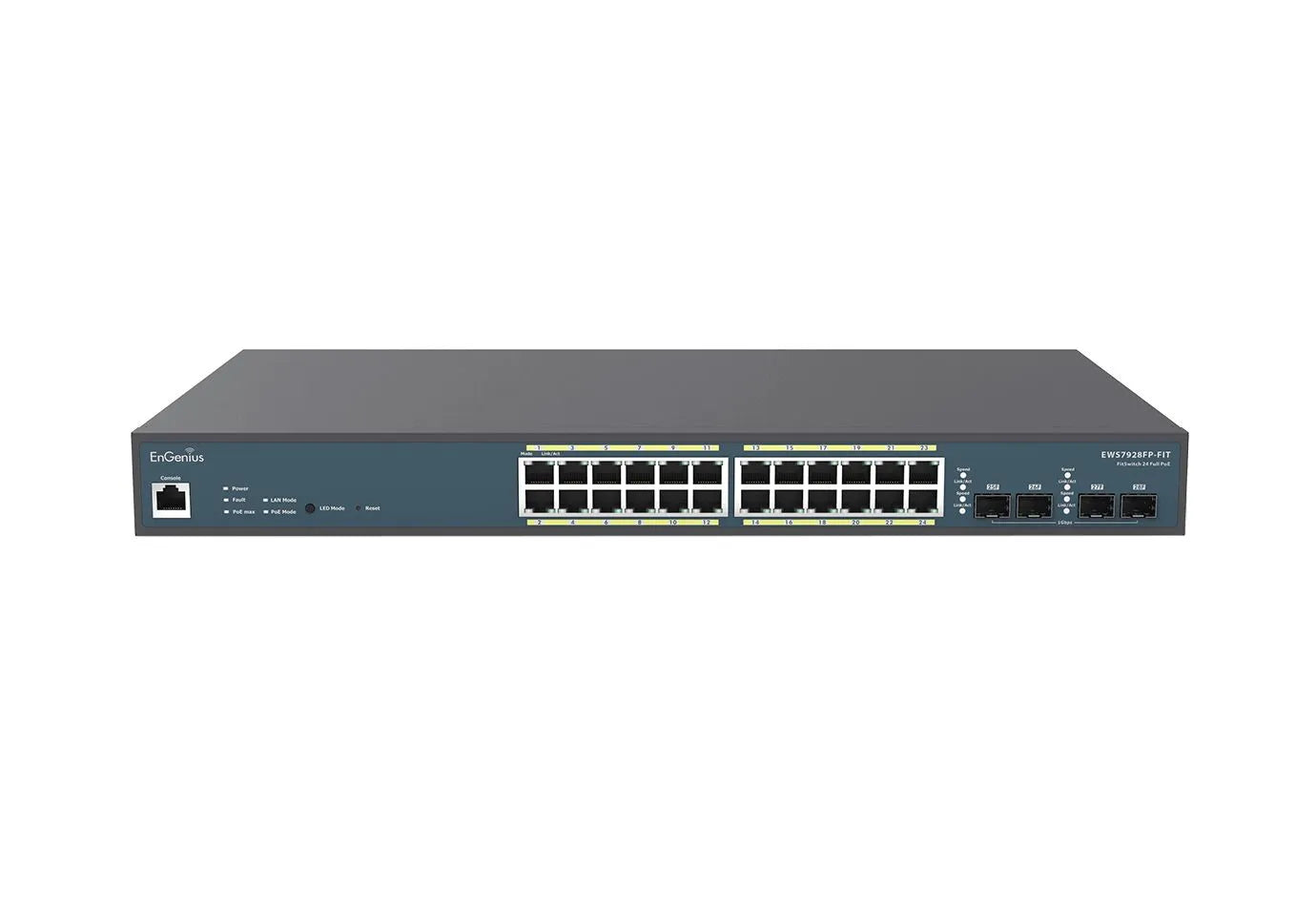 SWITCH POE 24xGbE + 4xSFP L2 410W Switch 24-port GbE PoE.af/at(+) 410W 4xSFP L2 19'