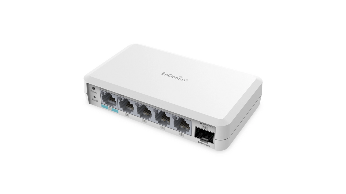 SWITCH EXTENDER 5xGE + 1xSFP 1xGE PD