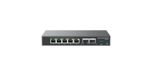 ROUTEUR 2.5Gb/s, SWITCH 2xSFP 5xGbE 4x PORTS POE FIREWALL, IPBX 200 users 24 appels simultanes – vue 2