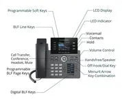 Téléphone IP 2 X 10/100 Mbps / Écran lcd 2,8' / 8 Touches – vue 4