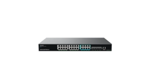 SWITCH L3 8 PORTS 2.5GbE PoE 2SFP+ 16GbE PoE 30W ports 1-16, 60W ports 17-24, budget total 360W – vue 2