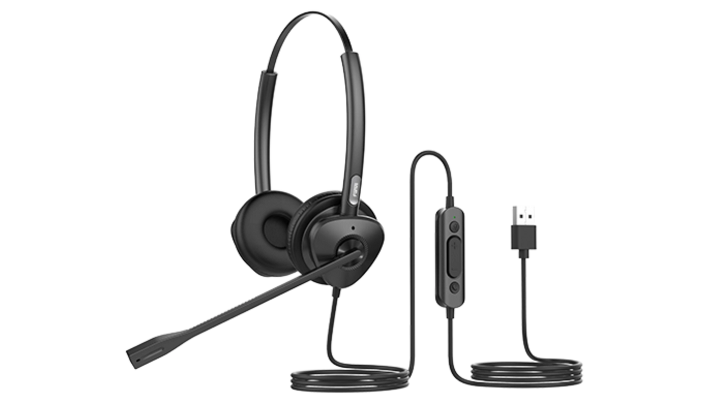 Casque téléphonique micro casque filaire stereo USB