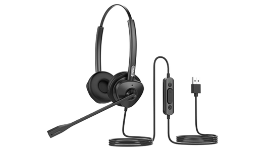 Casque téléphonique micro casque filaire stereo USB