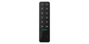 Équipement de contrôle d'accès clavier extérieur noir avec authentification par – vue 3