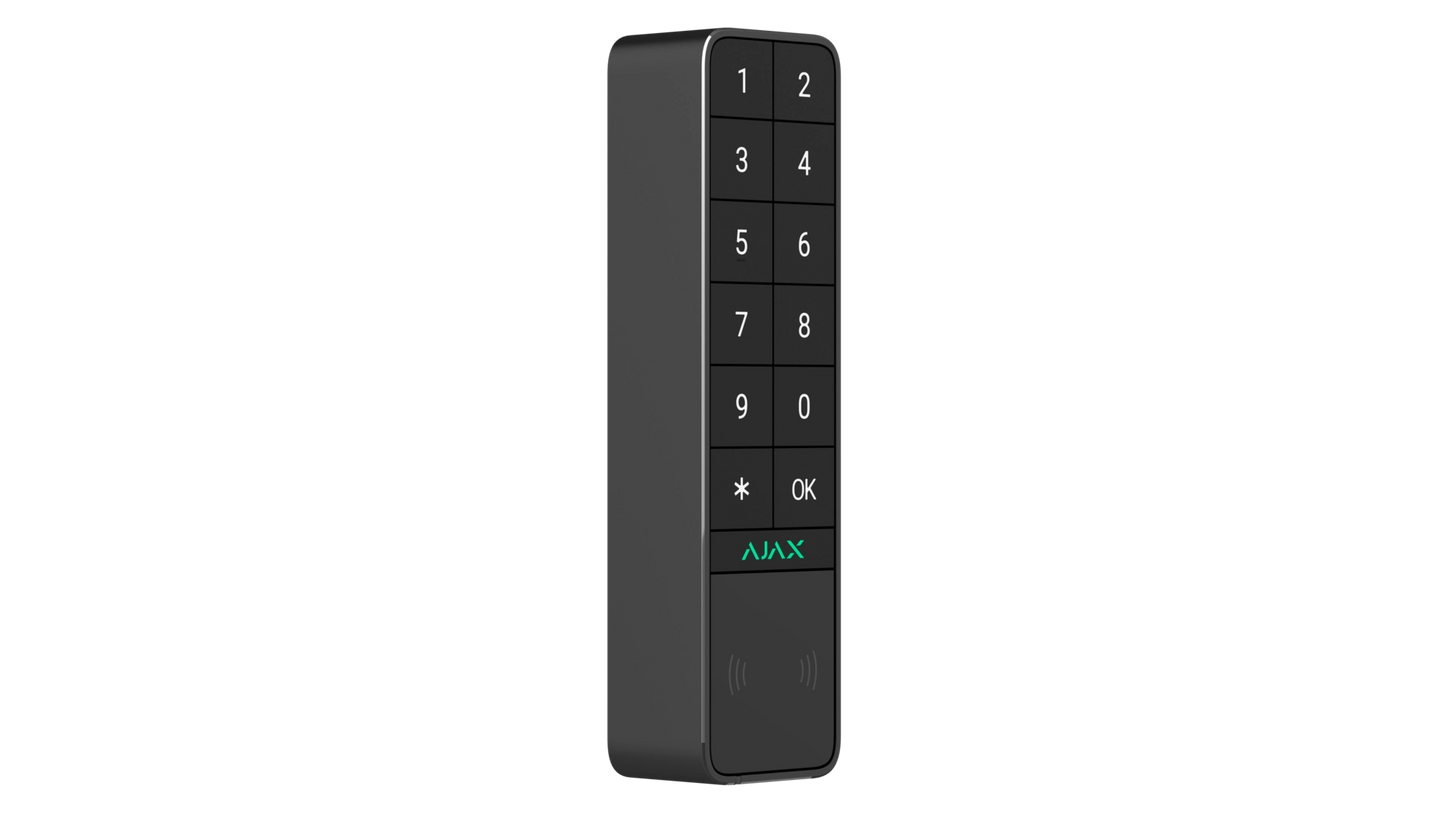 Équipement de contrôle d'accès clavier extérieur noir avec authentification par