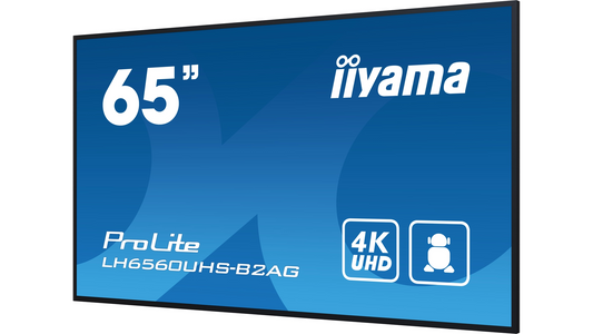 ECRAN 65'4K UHD 3840X2160 DALLE VA 24/7 Haut-parleurs,3xHDMI 2xUSB 6,5ms