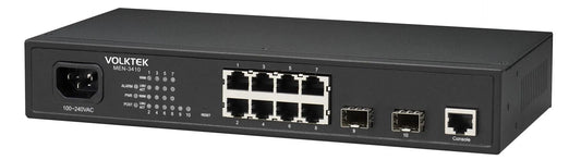 SWITCH L2 8 PORTS GIGA + 2 COMBOS QOS SNMP POWER BACK UP PARASURTENSEUR