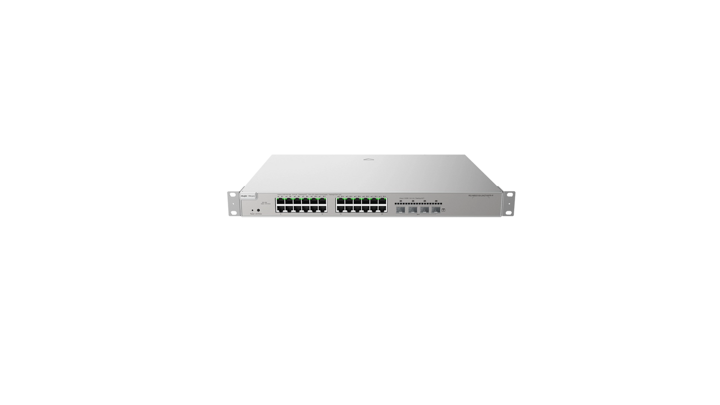 Switch réseau L3 Reyee NBS5100-24GT4S-P — 24 ports Gigabit PoE/PoE+ 370W et 4 SFP