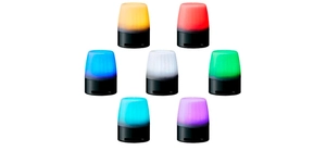 LAMPE DE SIGNALISATION 7 COULEURS BUZZER 12-24VDC 56mm IP65 – vue 3