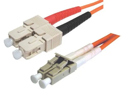 Cordon fibre optique jar. fo 9/125 sc/lc duplex lsoh