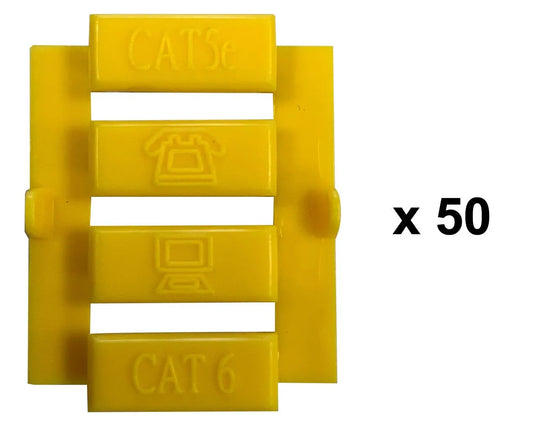 Connecteur électronique lot de 50 inserts jaunes / NGC155X