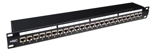 Panneau de brassage réseau miroir 1U Cat6A avec 24 ada