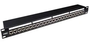 Panneau de brassage réseau miroir 1U 19' Cat5E équipé – vue 2