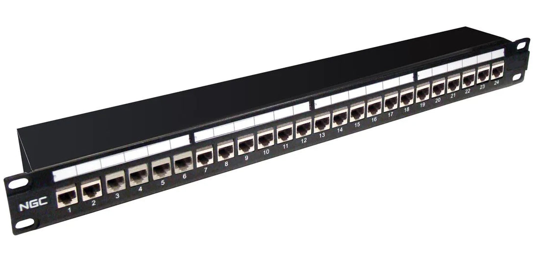 Panneau de brassage réseau miroir 1U 19' Cat5E équipé