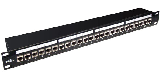 Panneau de brassage réseau miroir 1U 19' Cat5E équipé