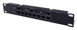 Panneau de brassage réseau 10' filtre maitre 8 ports, noir – vue 2