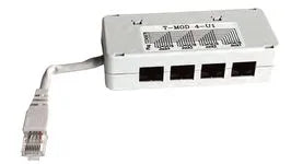 Accessoire téléphonique câblage paral RJ45M 1/8 vers 1/8 des 4xRJ45F – vue 2