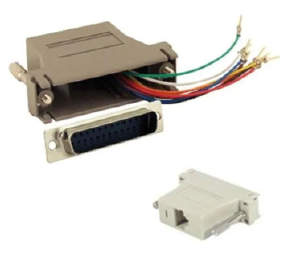 ADAPTATEUR DB25 MALE RJ45 FEMELLE NON BLINDE - A CABLER SOI MÊME
