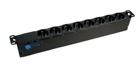 Bloc de distribution électrique PDU bandeau alu 8 prises secteur 19''