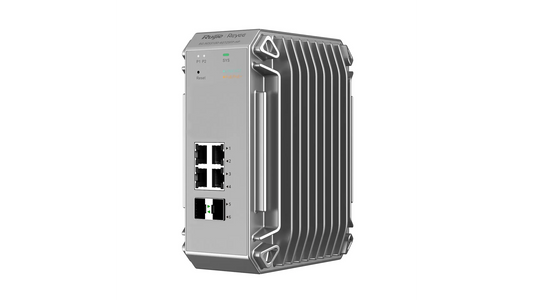 Switch manageable industriel 4 ports Gigabit PoE+ + 2 SFP, 120W – Reyee NIS3100-4GT2S-HP