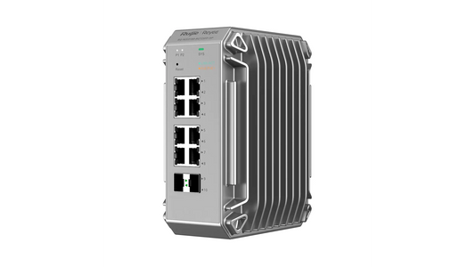 Switch manageable industriel 8 ports Gigabit PoE+ + 2 SFP, 240W – Reyee NIS3100-8GT2S-HP