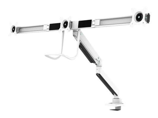 SUPPORT BUREAU 3 ECRANS BLANC 18KG MAX VESA maximum : 100x100mm / VESA minimum : 75x75mm