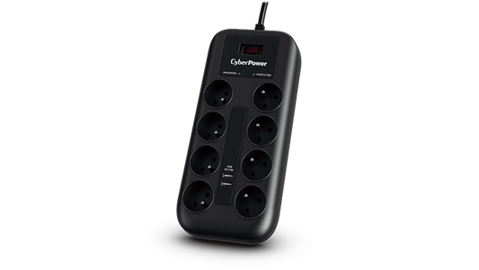 Alimentation électrique multip 8 prises fr 10A-1050j 2XUSB