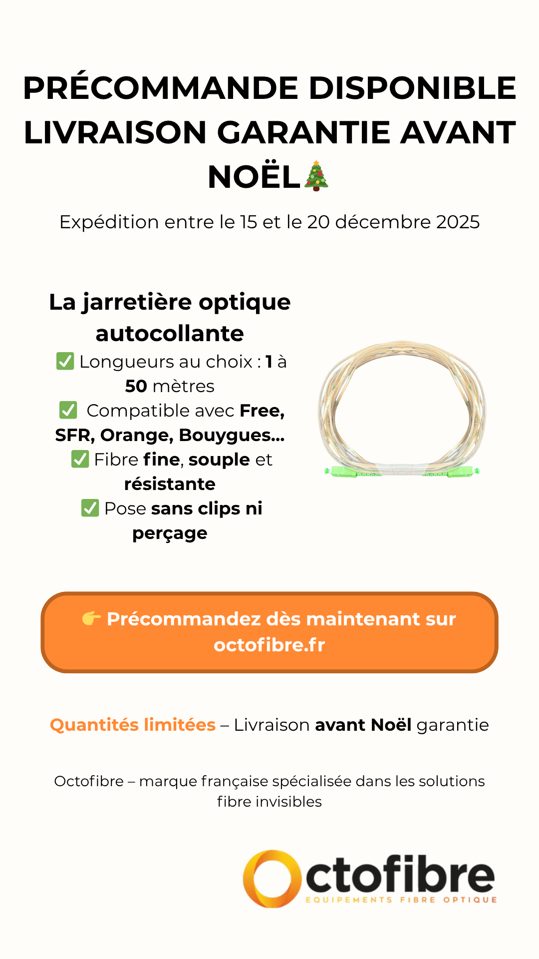 (Précommande) Câble fibre optique invisible autocollant – Orange Bouygues SFR Free...