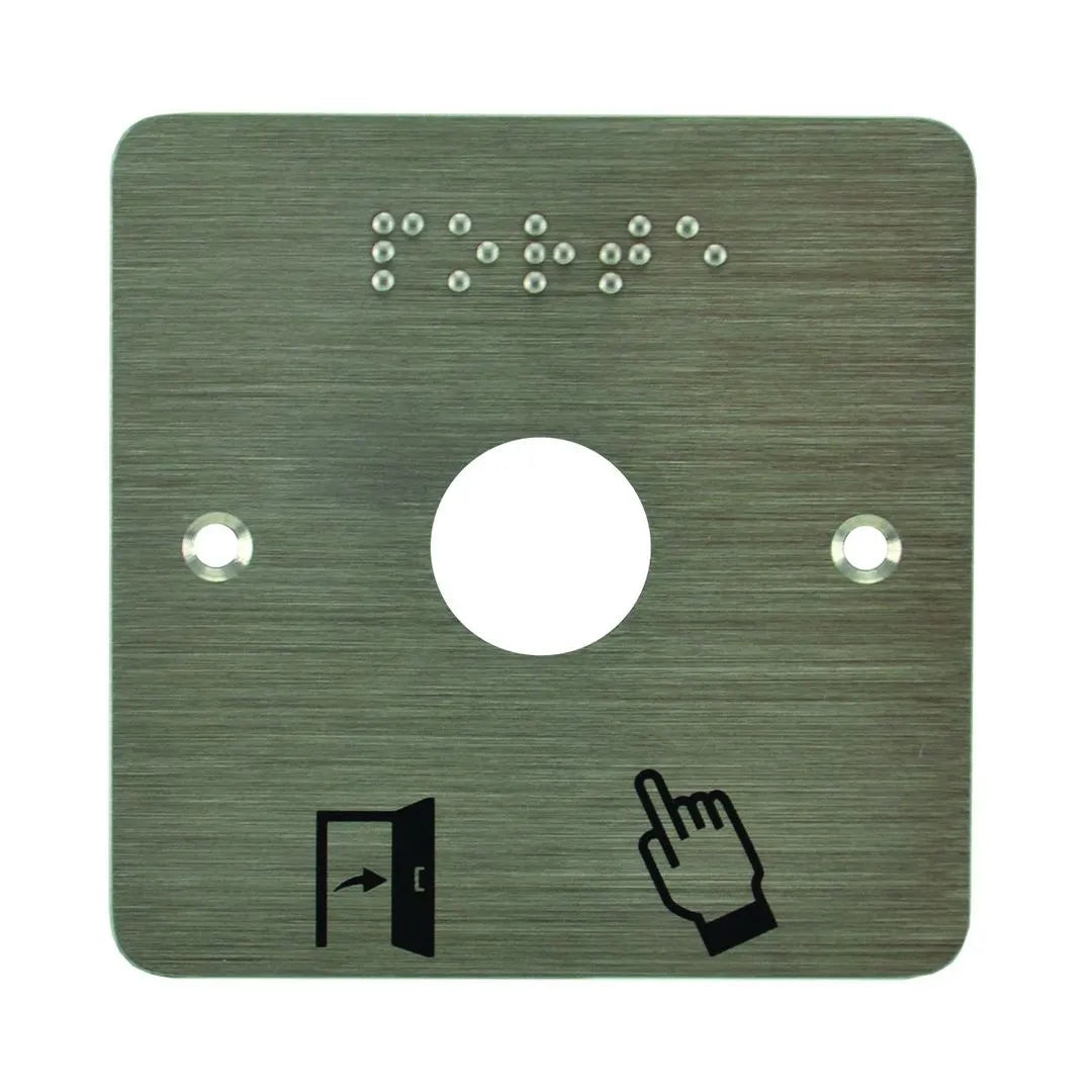 Accessoire de porte plaque inox 019 L80 braille