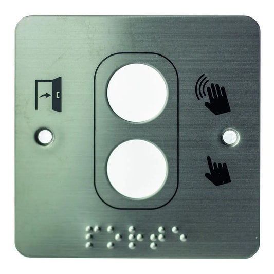 Accessoire de porte plaque inox 2019 L80 braille