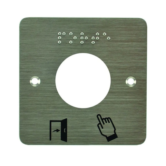 Accessoire de porte plaque inox 038 L80 braille