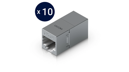 Connecteur électronique pack 10 coupleurs RJ45 cat 6A
