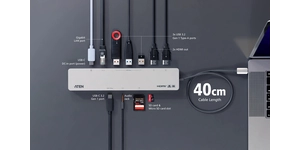 Carte réseau transfert de puissance 4K dual display – vue 4