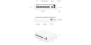 Routeur Wi-Fi uisp 8 ports gbe et 1 SFP – vue 3